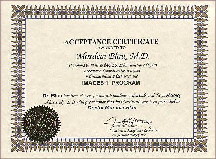 Acceptance Certificate Plastic Surgeon