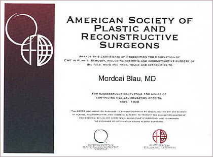 Board Certified Plastic Surgeon by the American Society of Plastic Surgeons